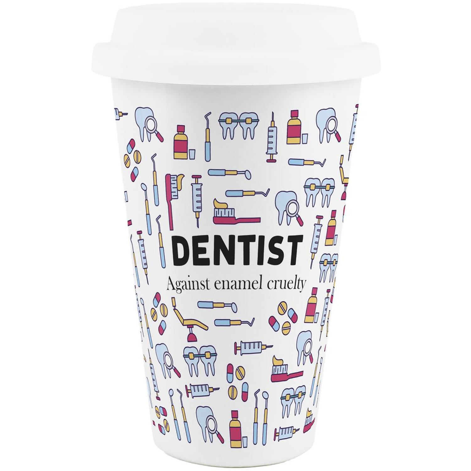 Image of Novelty Dentist Ceramic Travel Mug -&hellip;