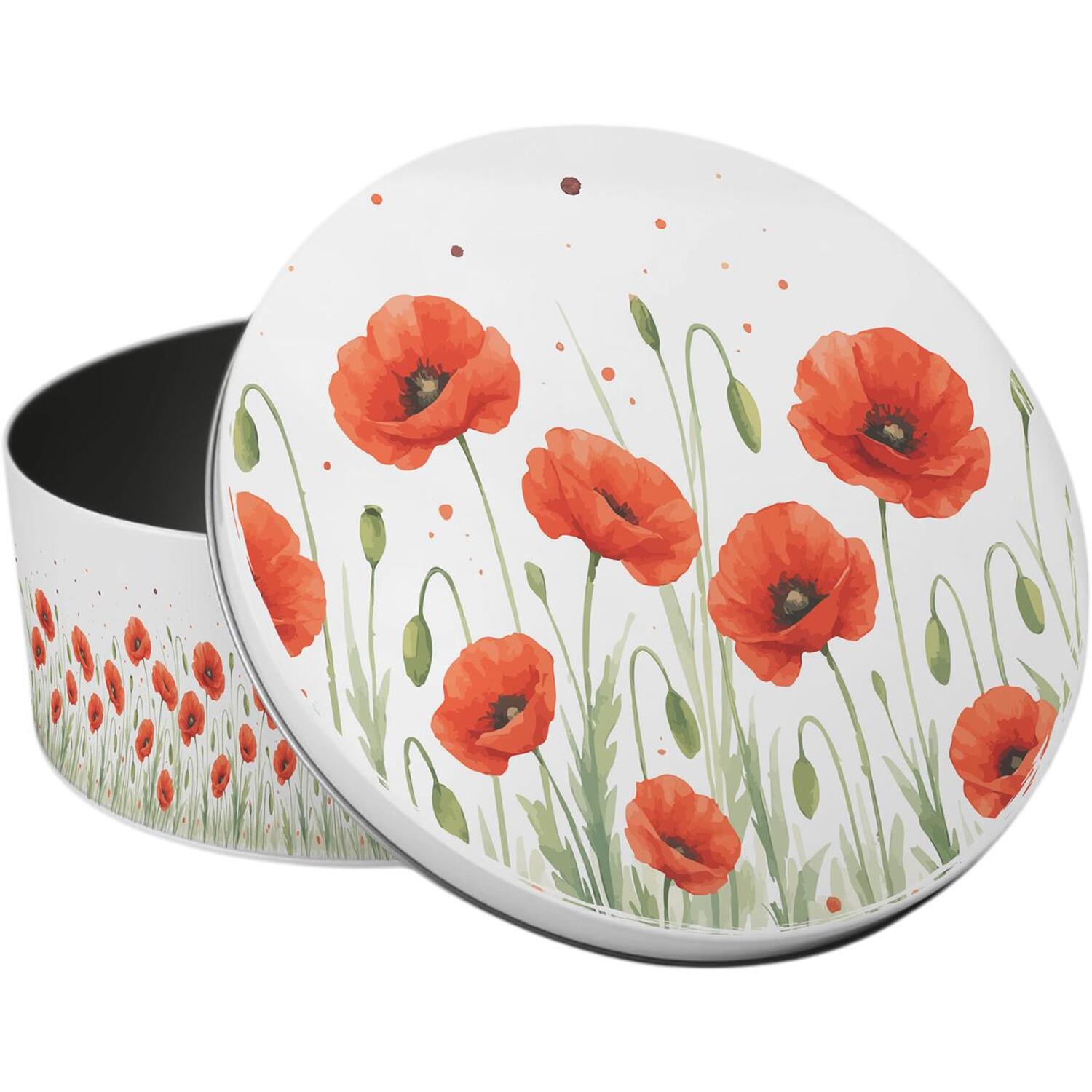 Image of Summer Poppies Small Cake Tin -&hellip;
