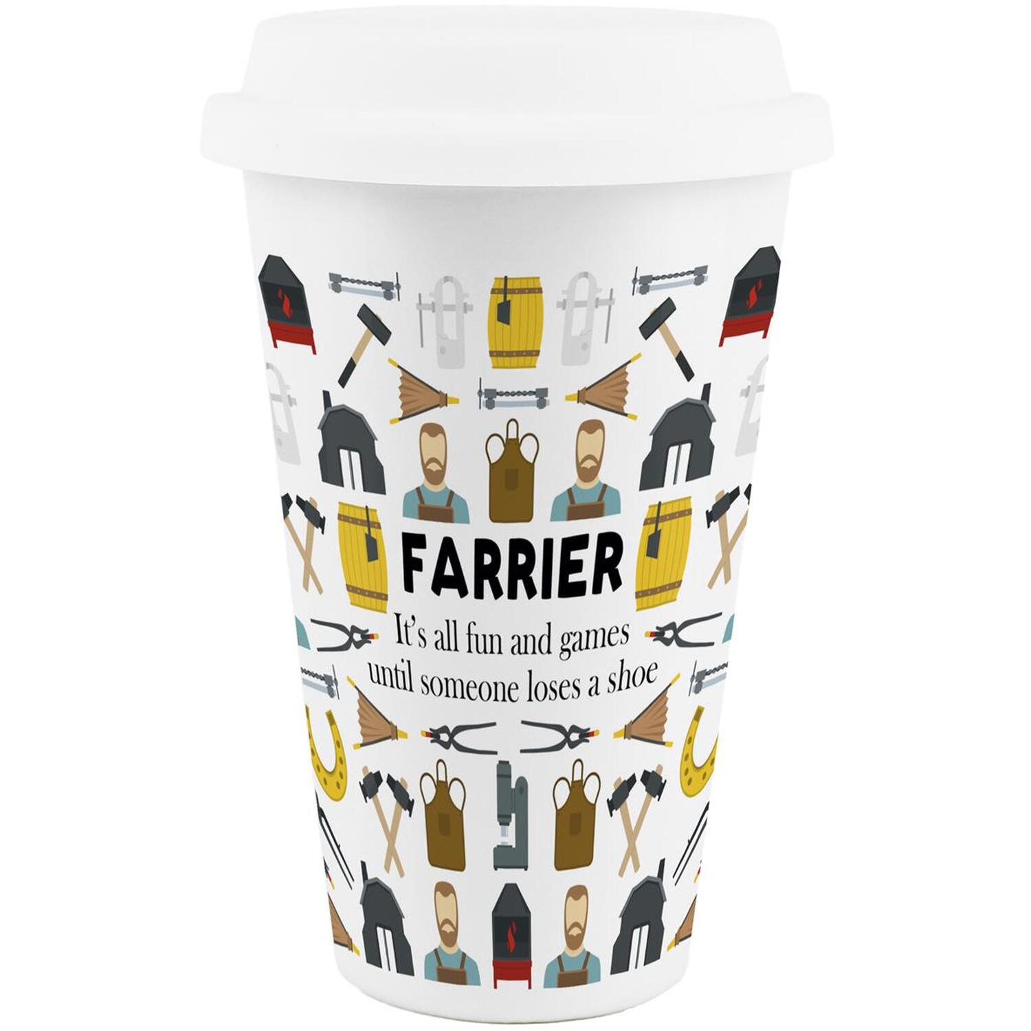 Image of Novelty Farrier Ceramic Travel Mug -&hellip;