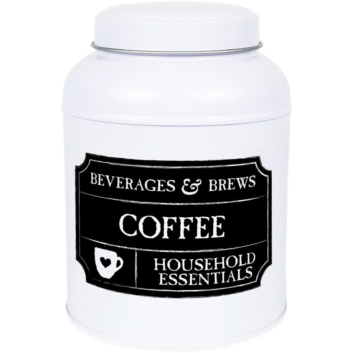 B&Q - Coffee CanisterBlack Chalkboard-Style Small Domed Kitchen Storage Tin - Image 2