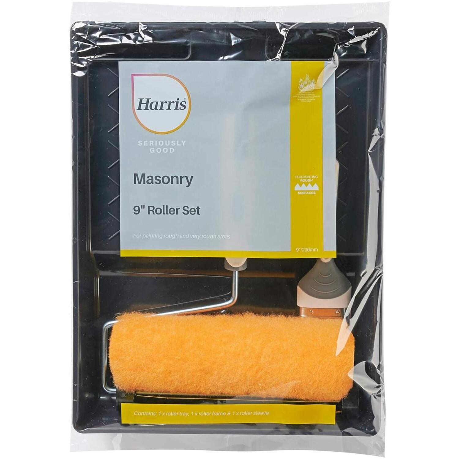 Harris 9 Inch Exterior Masonry Roller Set Kit Large 5060930794498 - Image 2