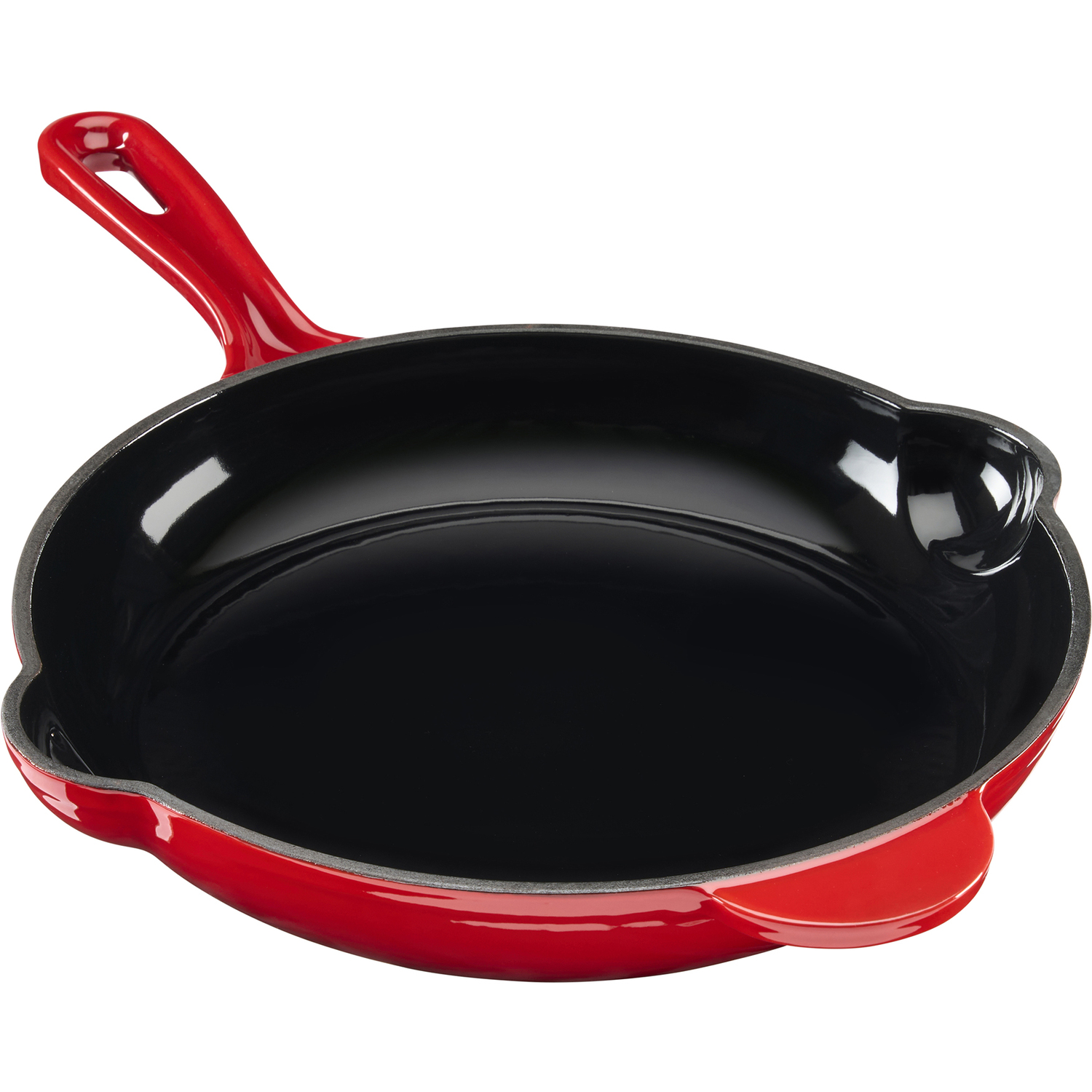 Rackhams Red Cast Iron Frying Pan | - Image 4
