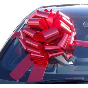 Giant Metallic Red Car Bow with 6m of ribbon for new cars and big gifts