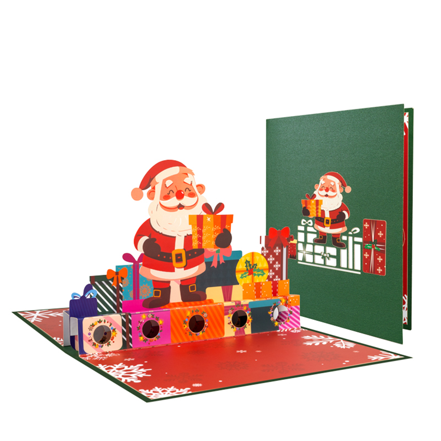 Merry Santa 3D Pop Up Christmas Money Gift Card - Image 2