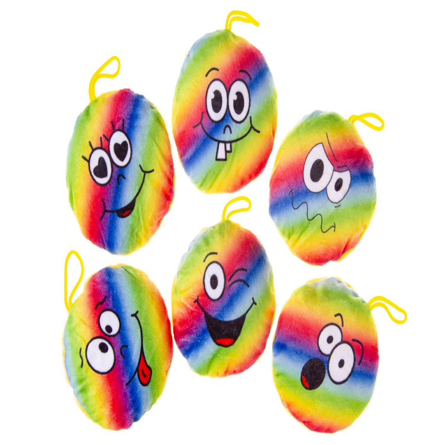 Single Plush Rainbow Emotion Face 10cm - Plush Gift Bag Filler Backpack Keychain - Image 2