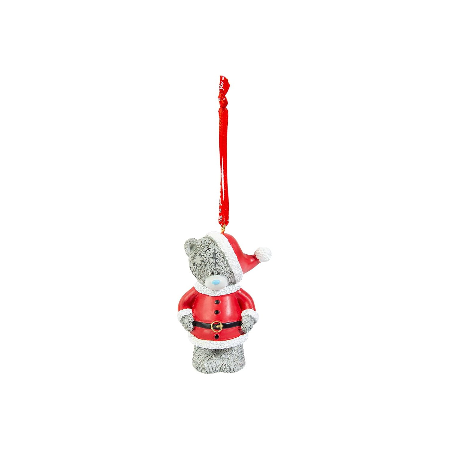 Me To You Tatty Teddy Dressed As Santa Tree Decoration With Satin Ribbon Official Collection - Grey - Image 3
