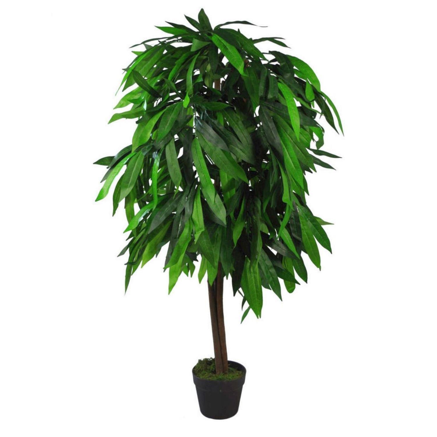 Artificial Mango Tree Glossy Green Leaves Large Statement Plant