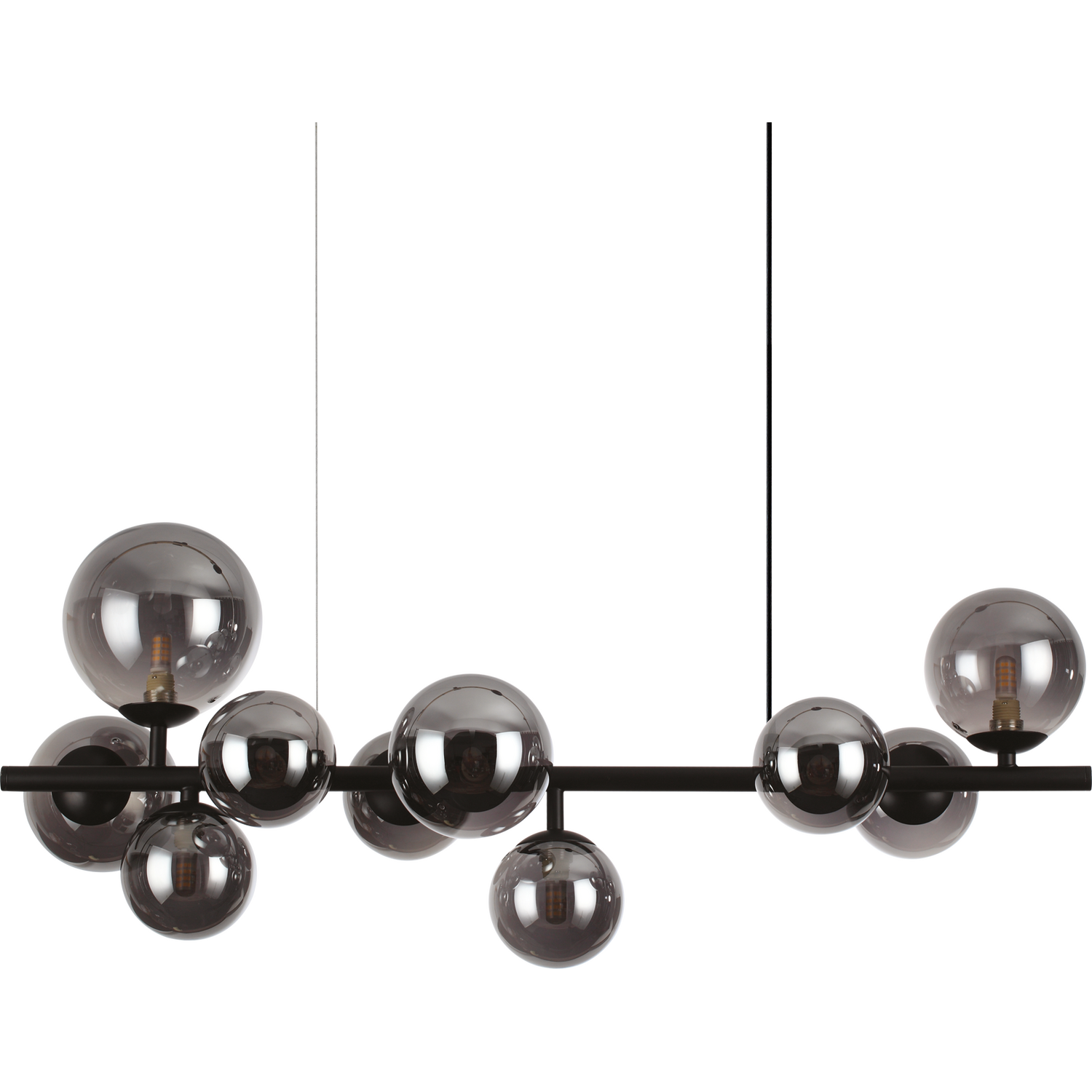 Netlighting Unisex Black Perlage Light Linear Globe Pendant Ceiling Light Size 10 - Image 3