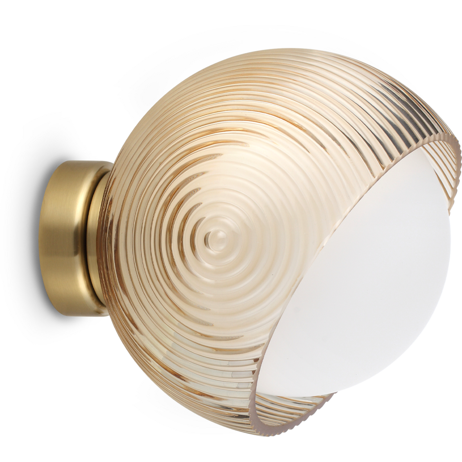 Ideal Lux Bloom Wall Lamp, Brass-Coloured, Ø 17 Cm, Metal - Image 2
