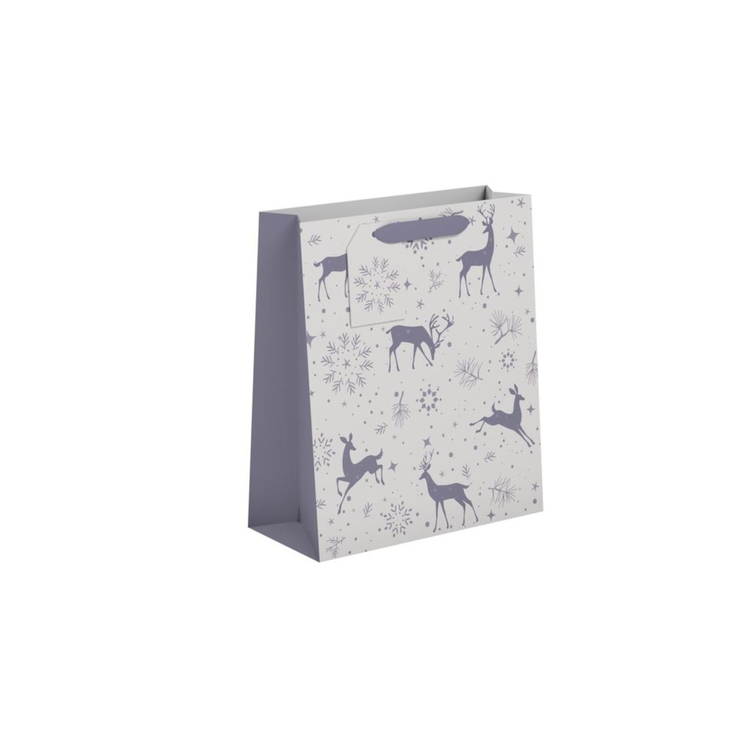 Kdmd Reindeer Gift Bag Medium 6 Pack - Grey