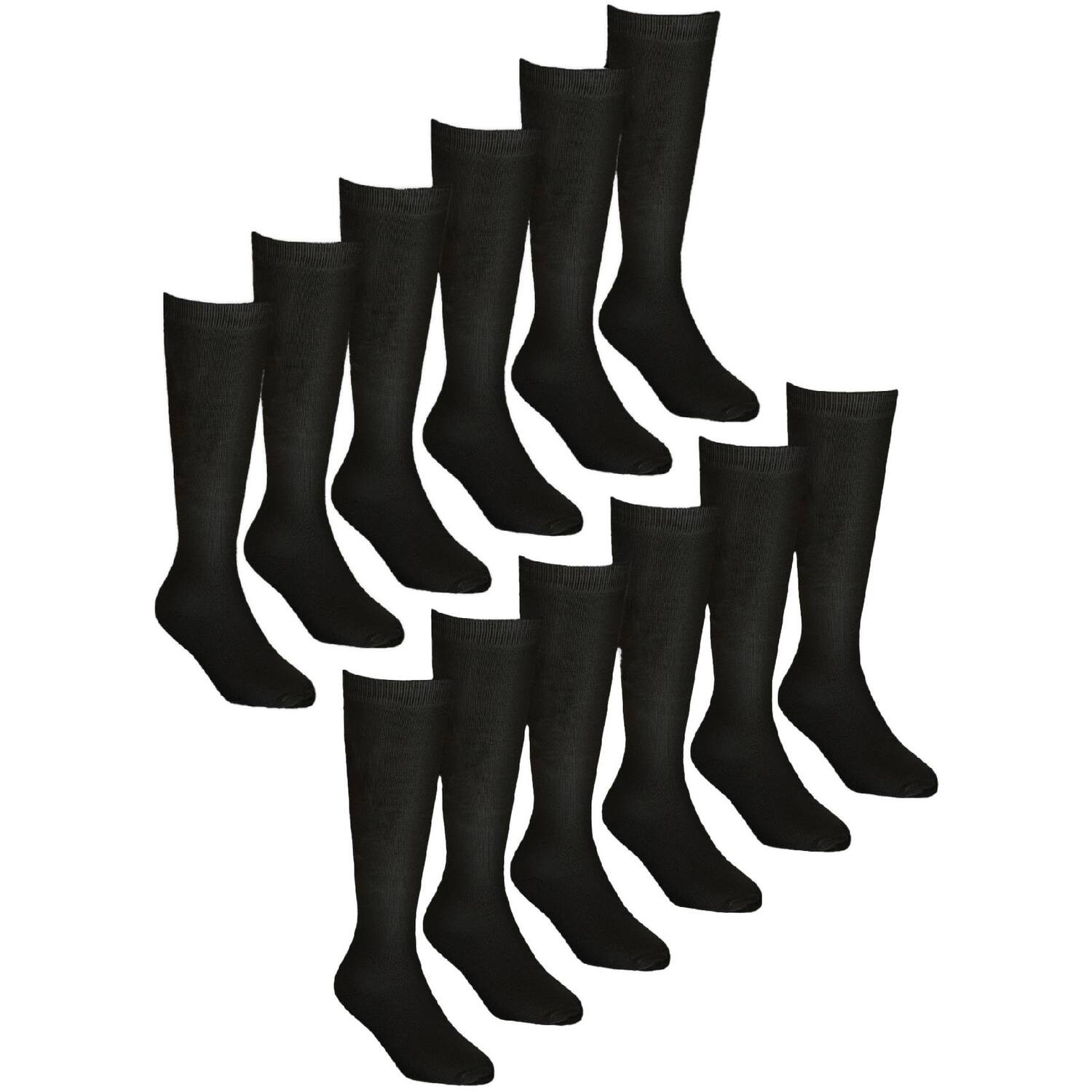 Sock Snob 12 Pairs Girls Bamboo Knee High School Socks - Image 3