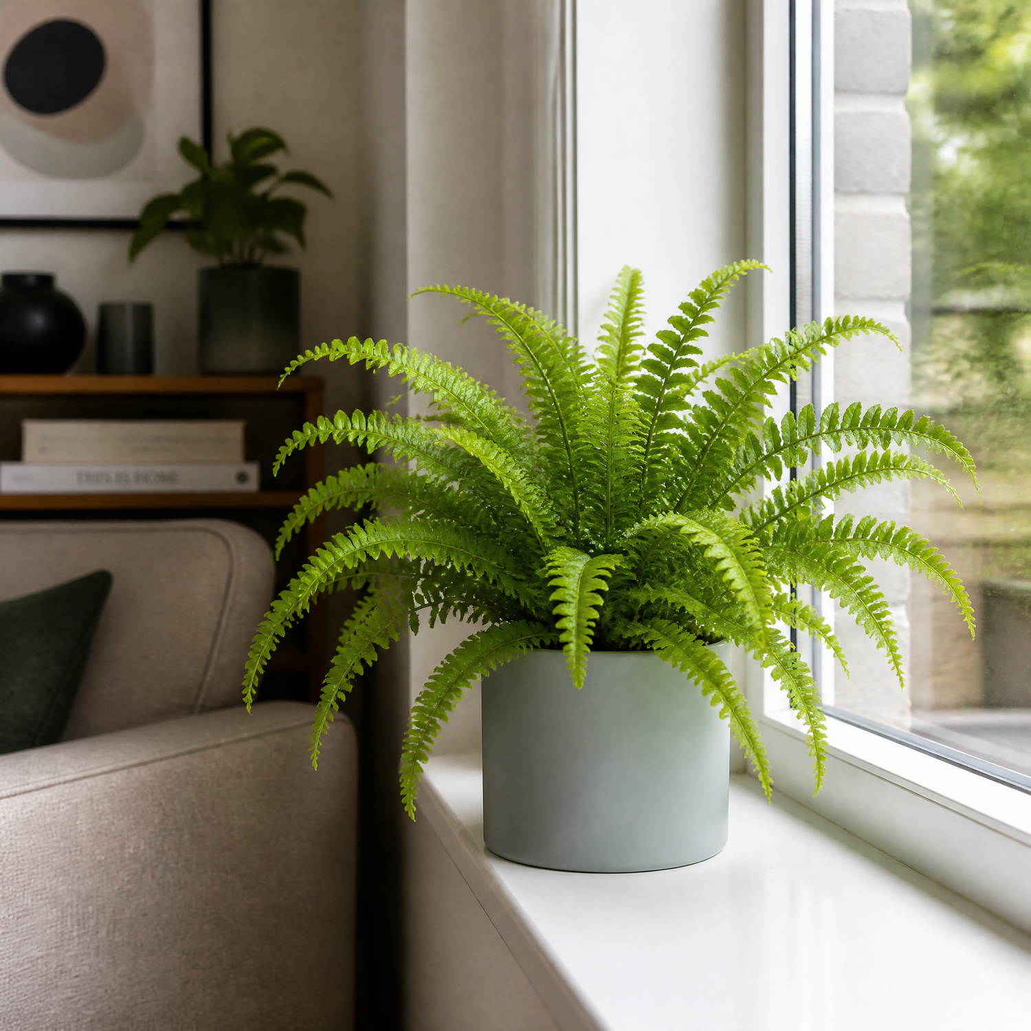 Plants By Post Nephrolepis Boston Fern F - Matt Grey