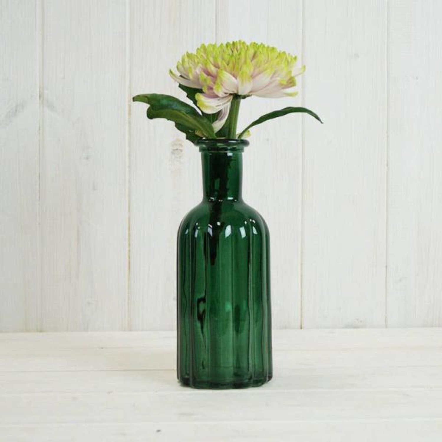  - Decorative Green Glass Bottle Vase - Image 3