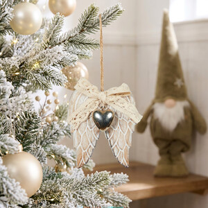 Wooden Angel Wings Hanging Decoration