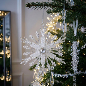 Frosted Shiny Snowflake Decoration