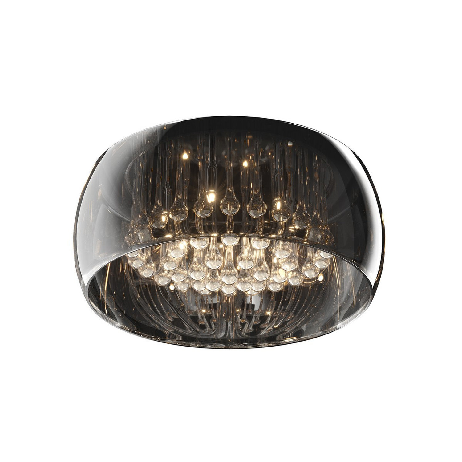 Zumaline Lighting Crystal Ceiling Light Glass