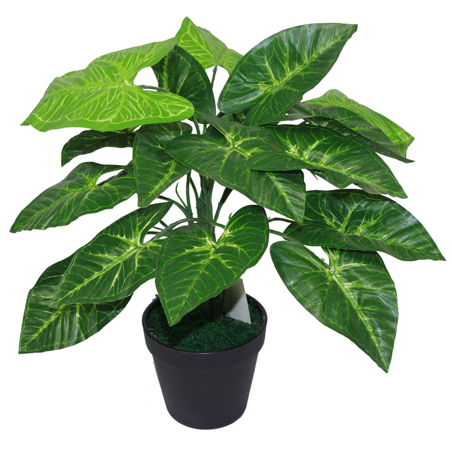 Leaf Dark Taro Artificial Plant Pot 45cm - Green - Image 5