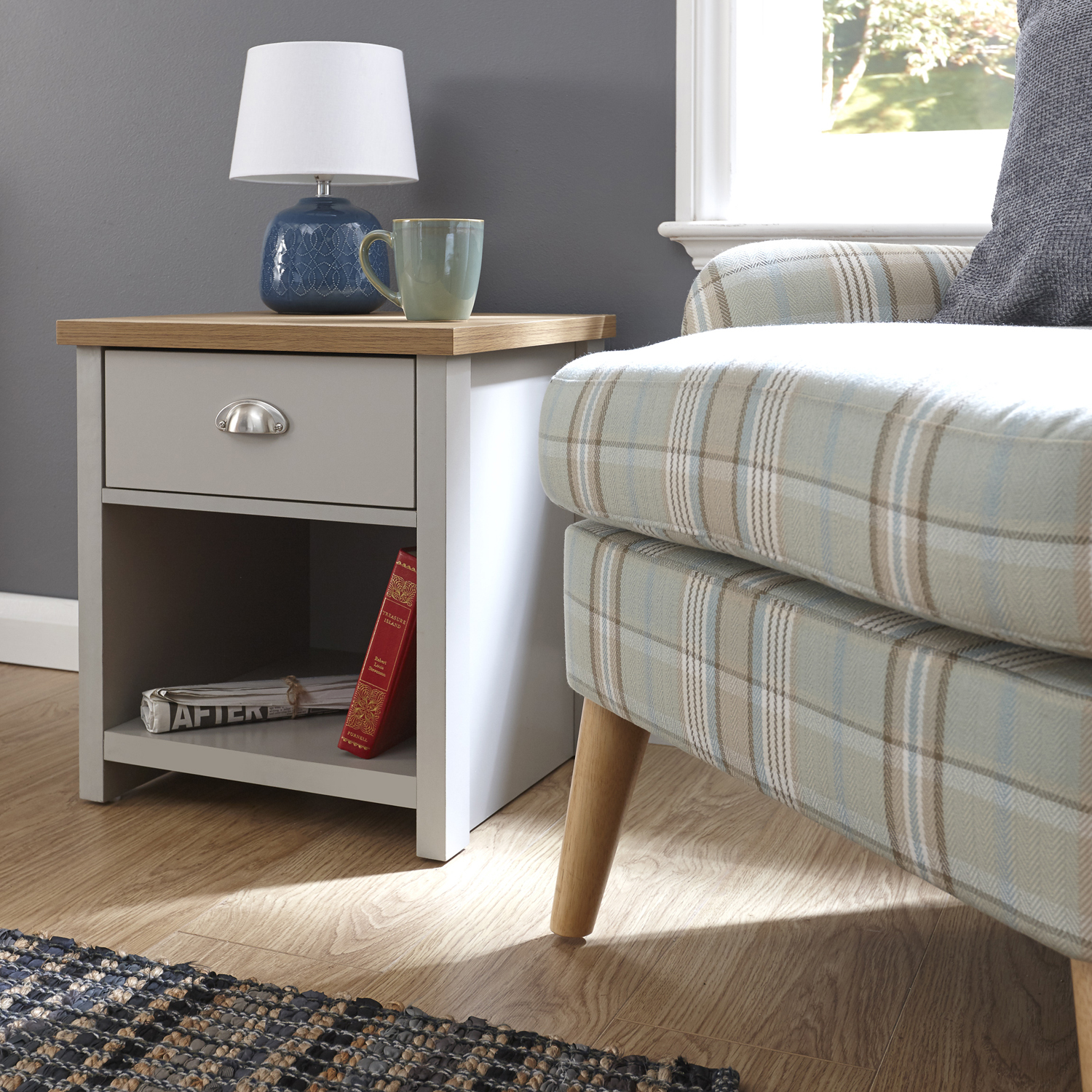 Lancaster Lamp Table - Grey