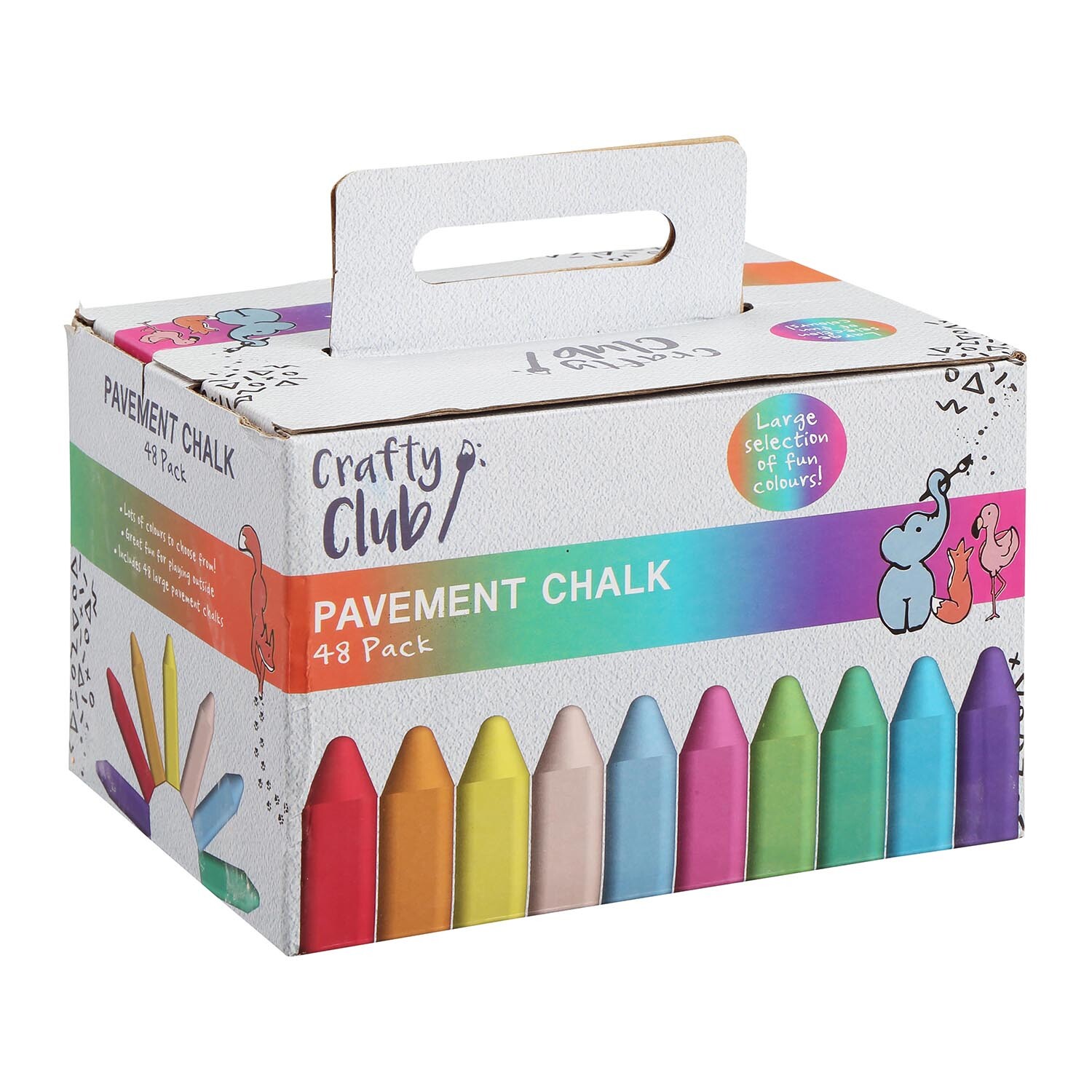Pack of 48 Crafty Club Pavement Chalks