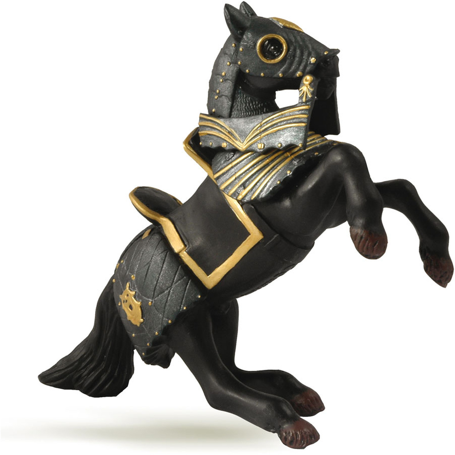 Image of PAPO Fantasy World Horse in Black Armour Toy Figure - Black