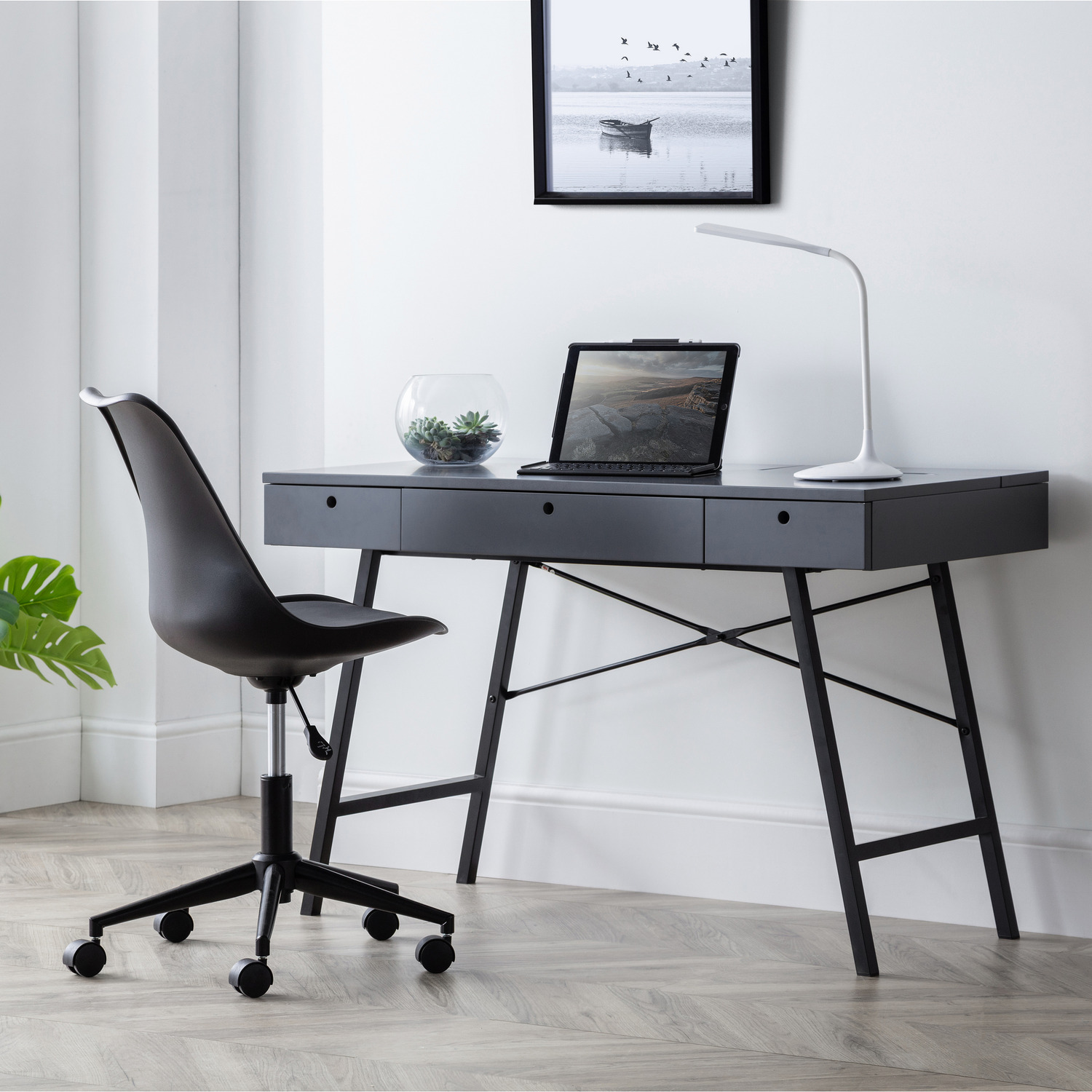 Julian Bowen Trianon Desk - Grey - Grey