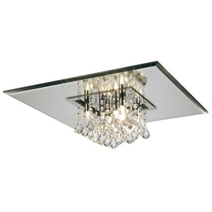 Starda Flush Ceiling Square 8 Light G9 Polished Chrome, Crystal