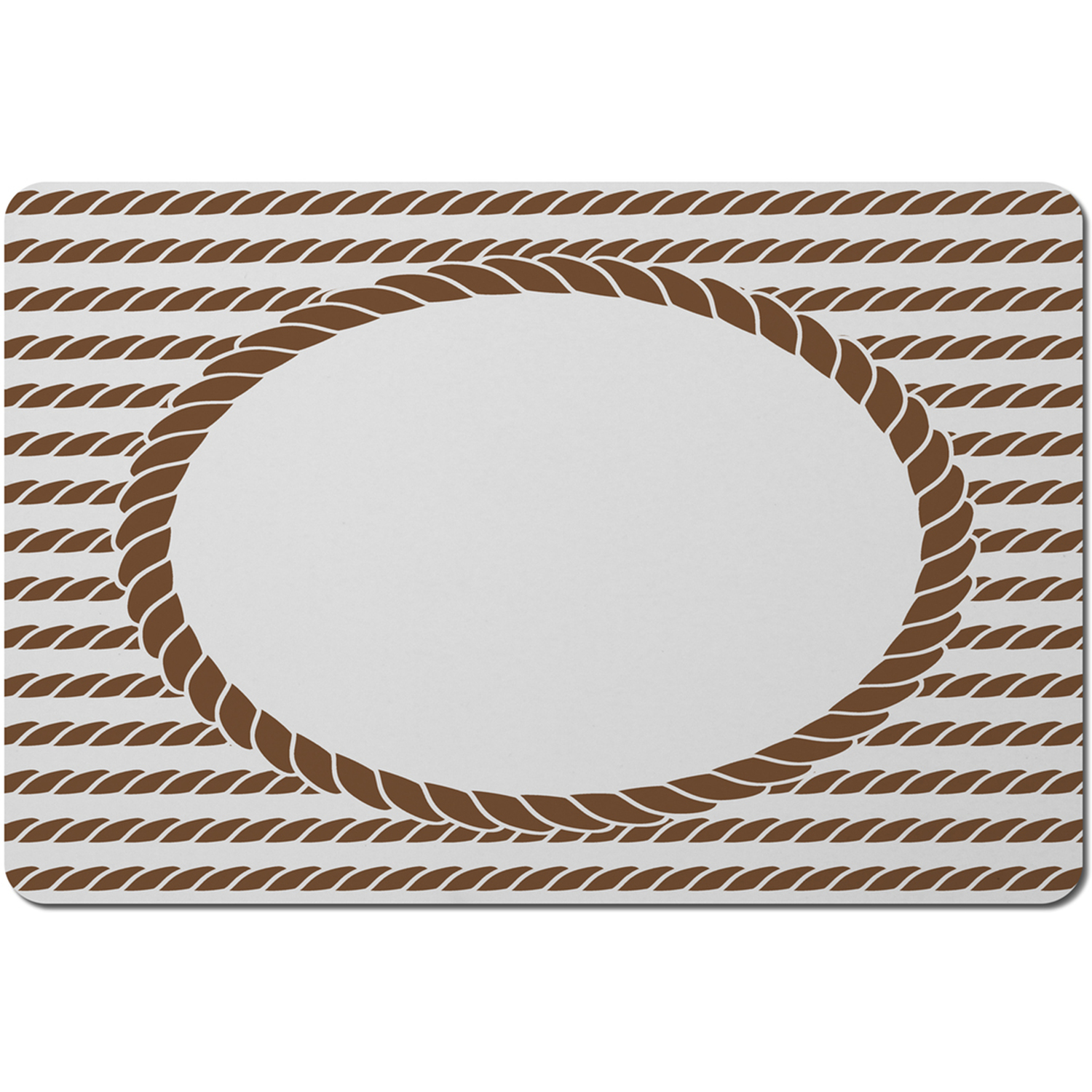 Image of Rope Border Placemat - Brown