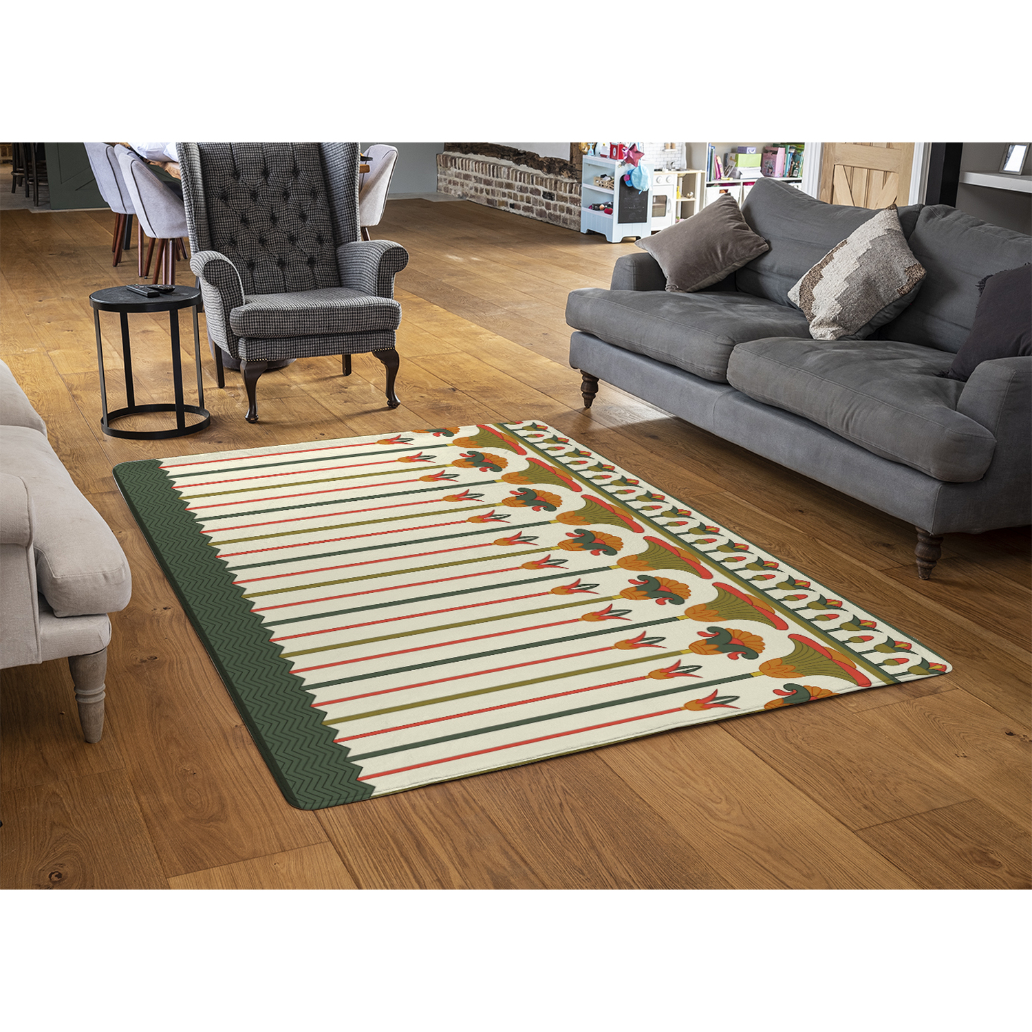 Egyptian Ornament Rug - Brown / 150cm thumbnail
