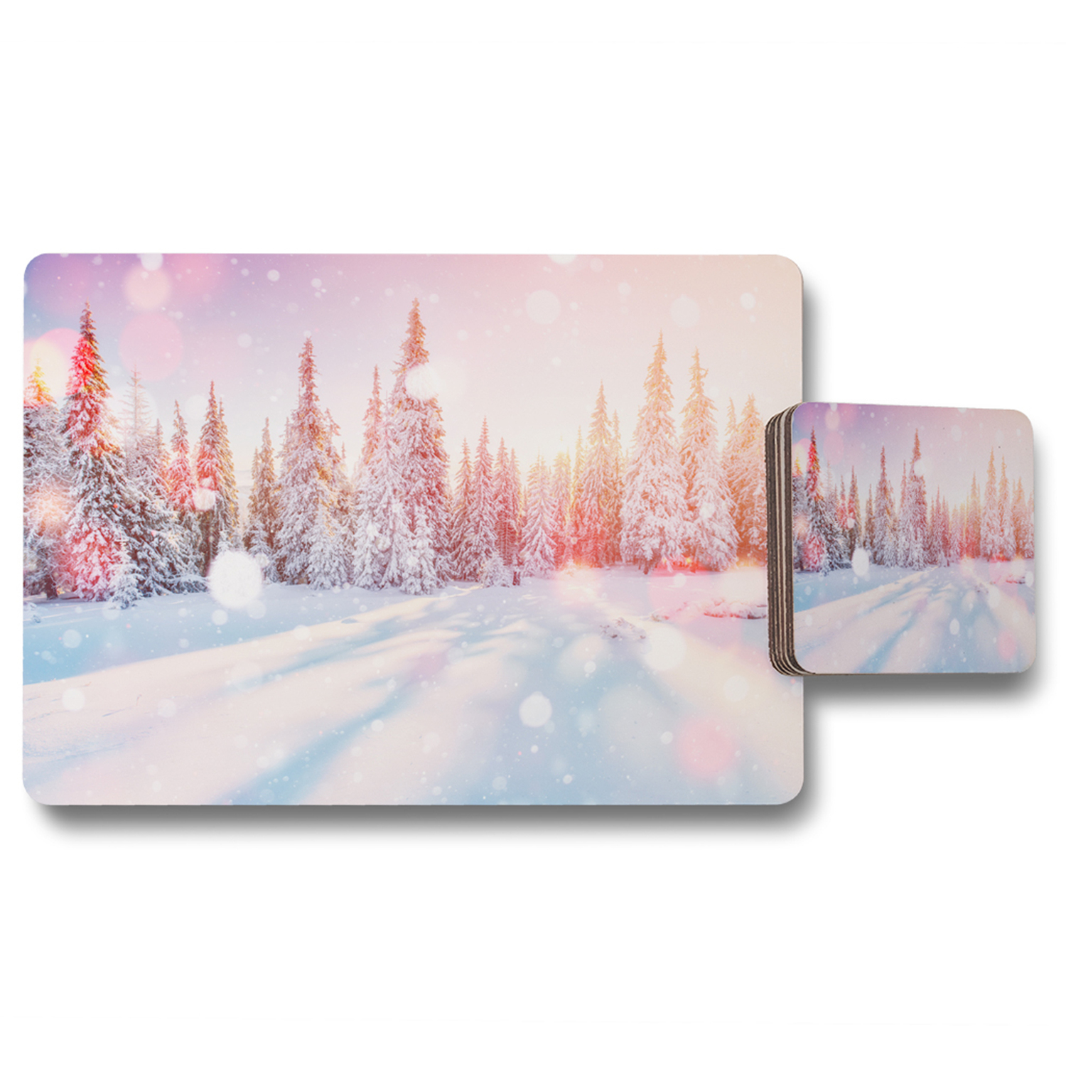 Image of Mysterious Landscape Dining Placemat Coaster Set&hellip;