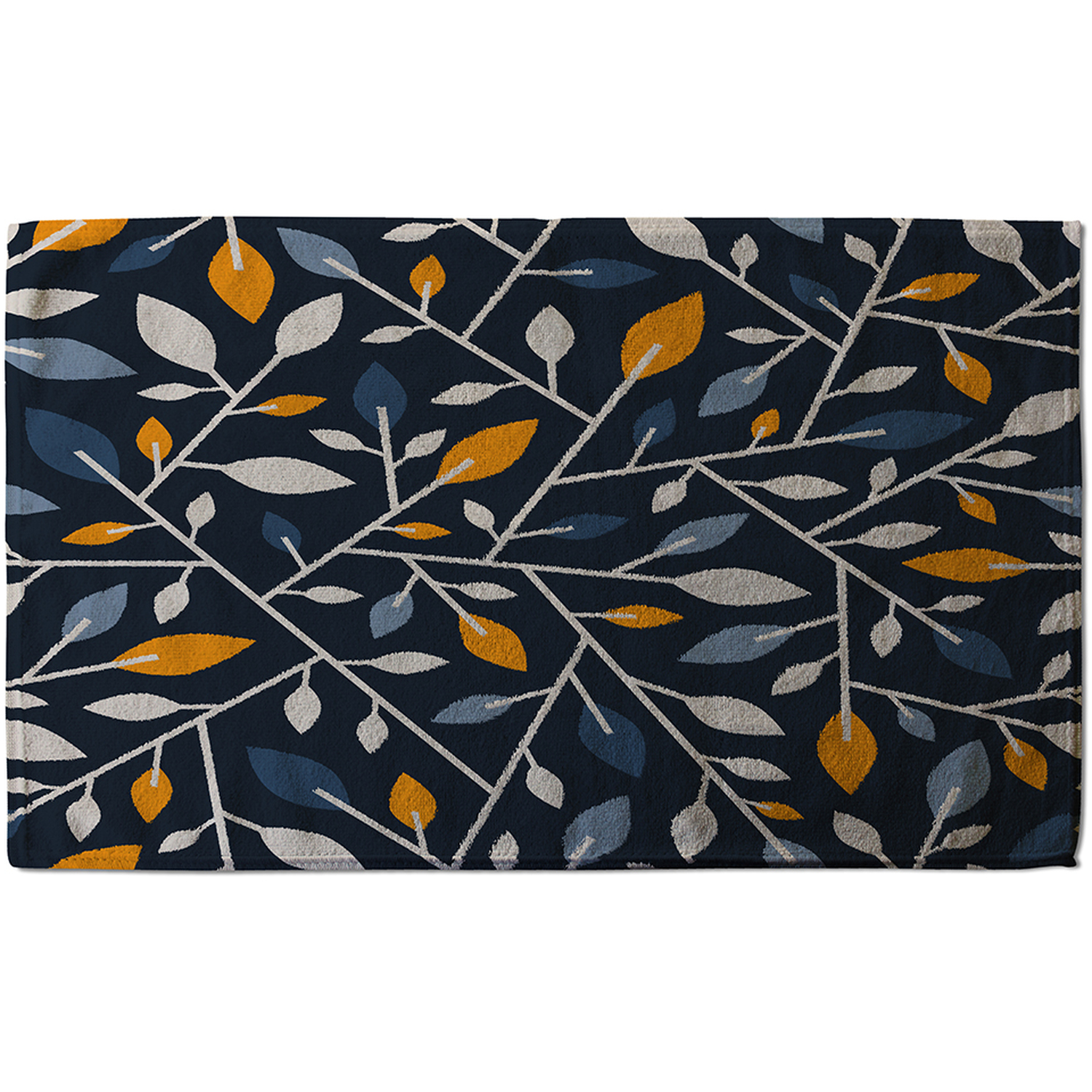 Geometric Abstract Soft Bath Towel - Blue