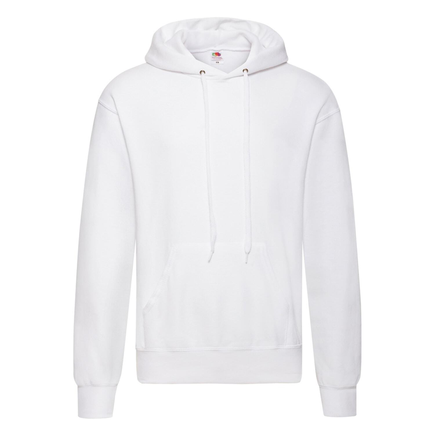 Adults Unisex Classic Hooded Sweatshirt - White / 3XL