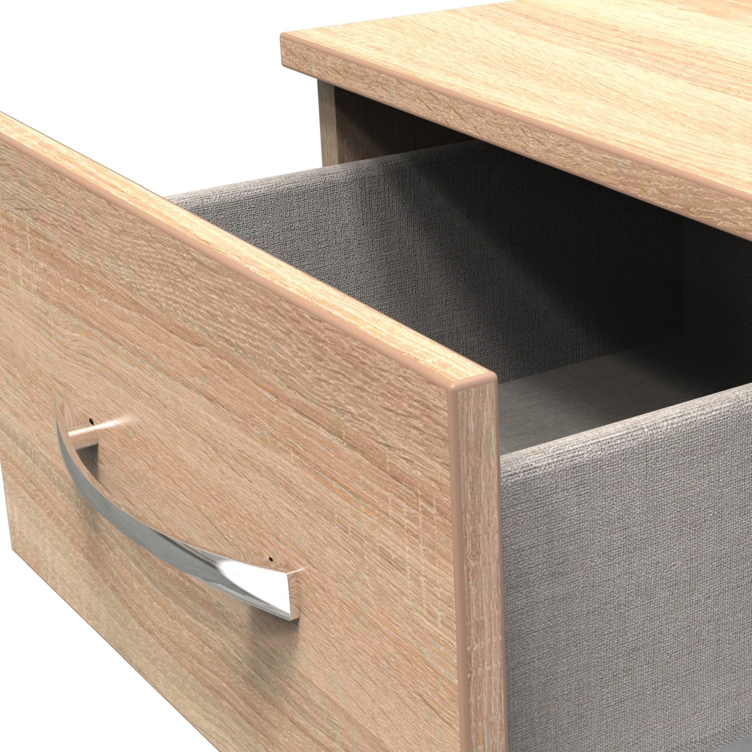 Avon Ready Assembled 2 Drawer Bedside Cabinet - Bardolino Oak