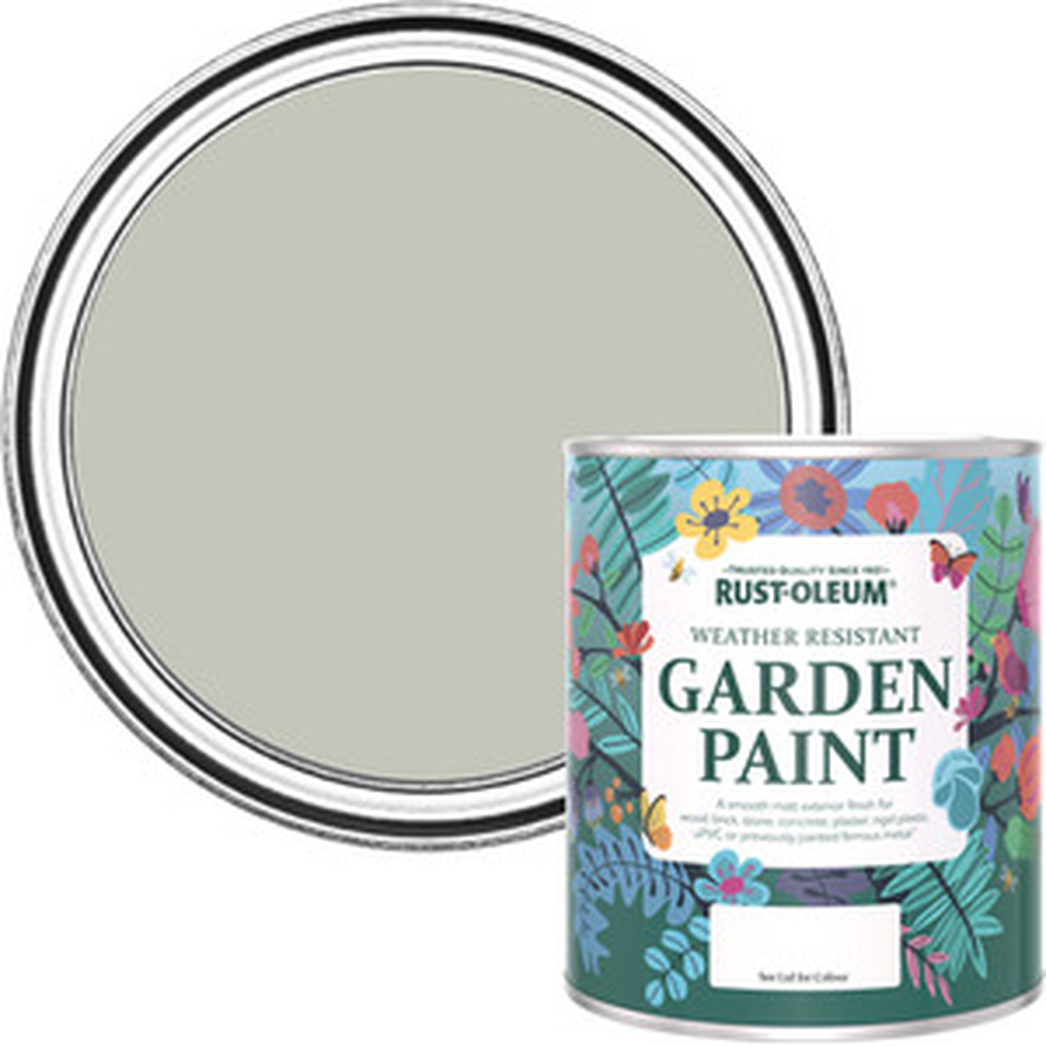 Rust-Oleum Garden Paint in Matt Finish - TYNE FOG 750ml - Grey