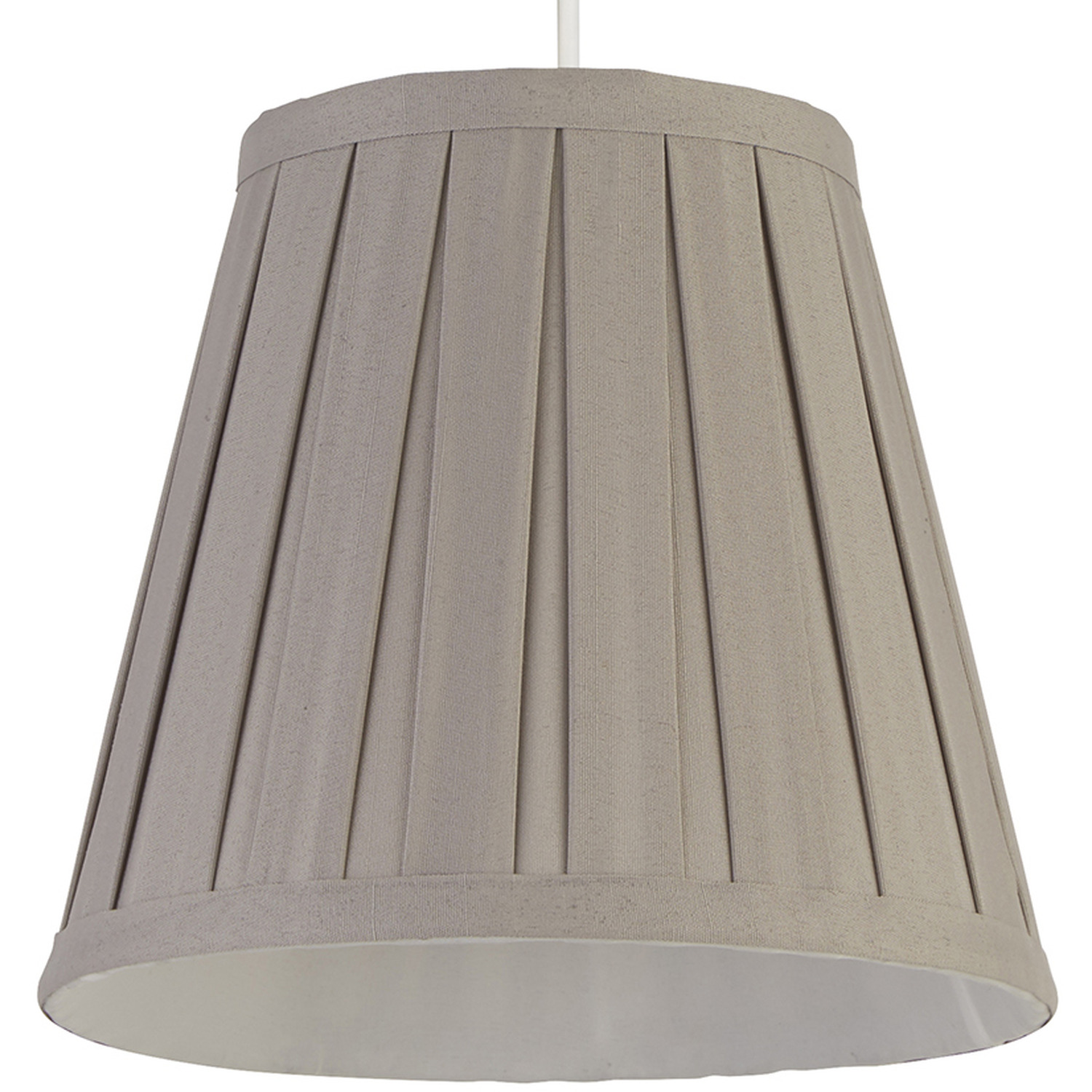 Lighting Collection Small Grey Pleated Faux Silk Shade - Grey