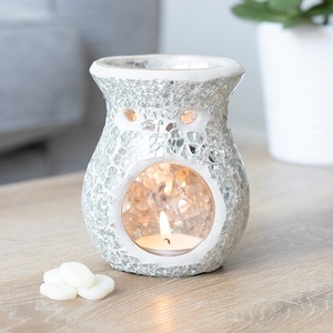 Small Crackle Glass Oil Burner