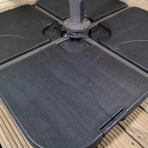Black 4 Pack Square Water or Sand Filled Parasol Base  shot 2797704
