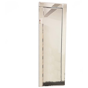Full Length Silver Glass Framed Bevelled Wall Mirror