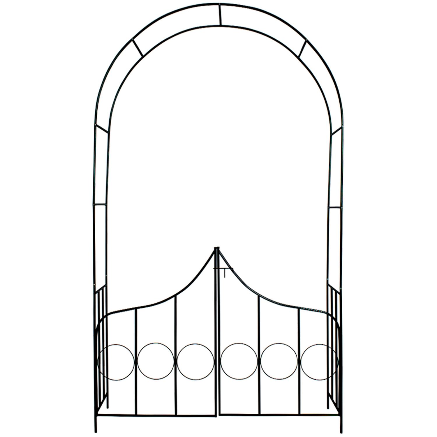 Garden Arch With Gate - Green