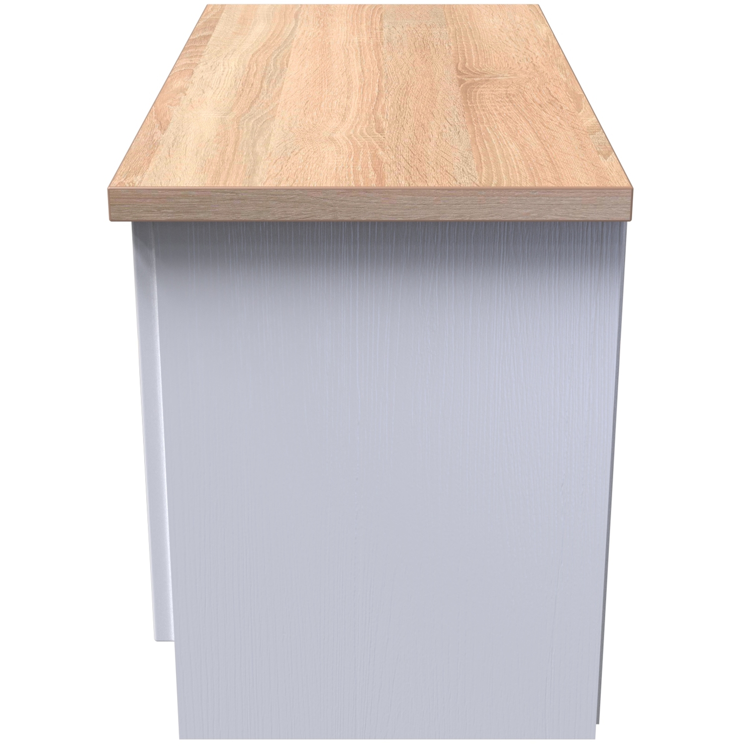 Vienna Low 2 Door Unit - Porcelain Ash Bardolino Oak