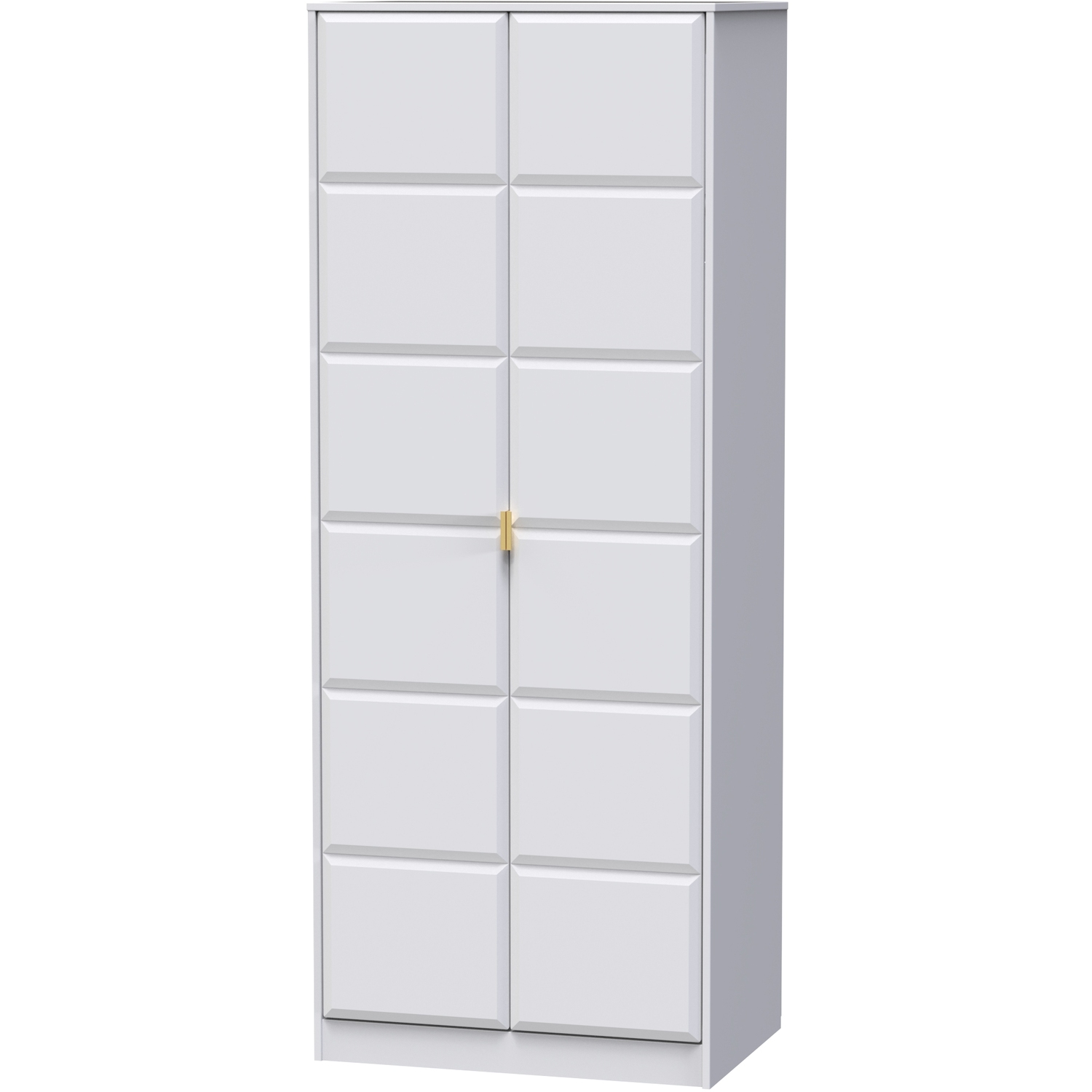 Cube Ready Assembled Tall Plain Wardrobe - White Matt