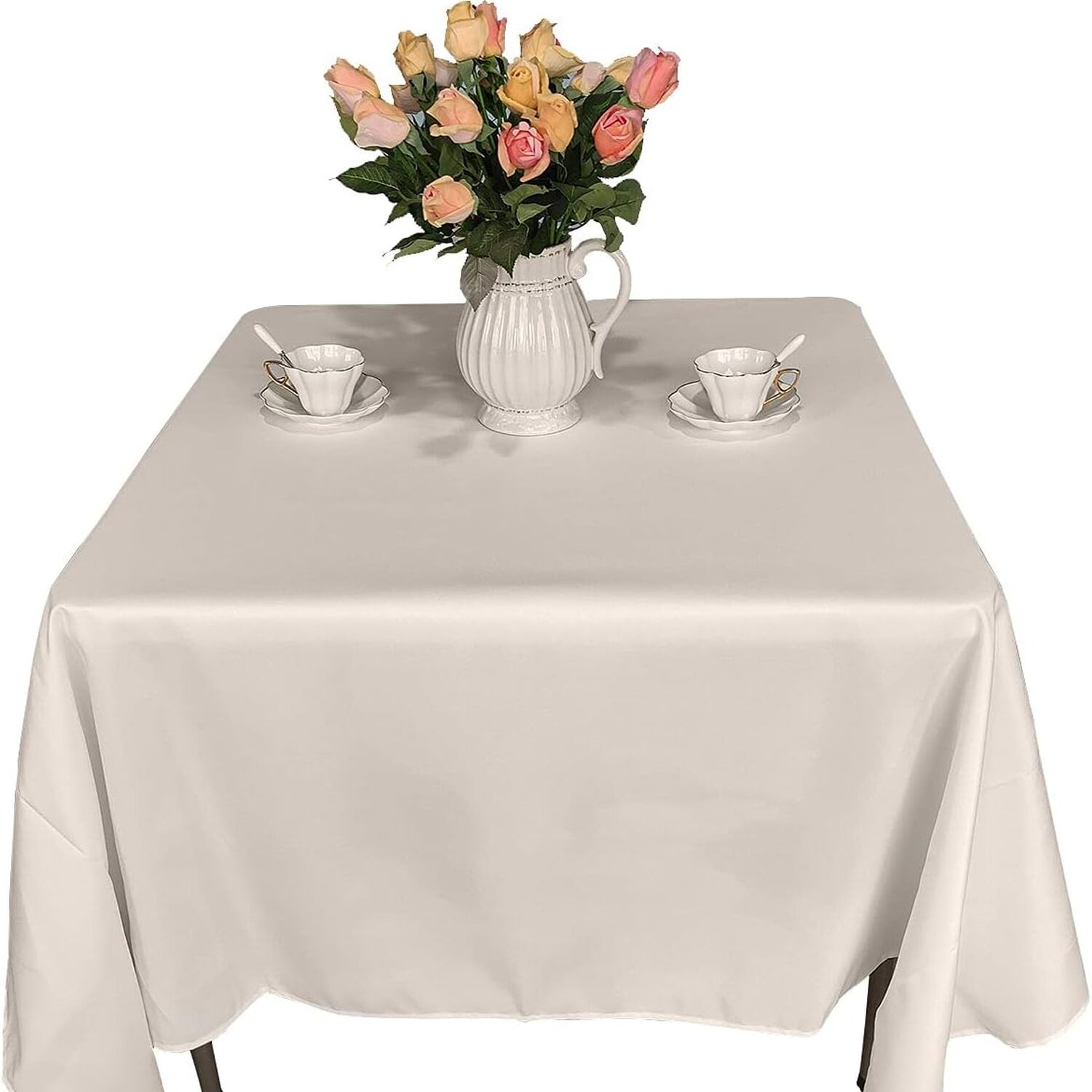 Square Polyester Tablecloth - Ivory / 1