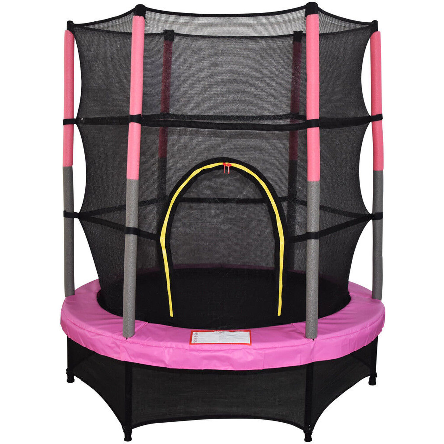 Image of Pink Protection Net Full Set Trampoline - Pink