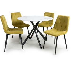 White Avesta with 4 Vernon Dining Set shot 3469041