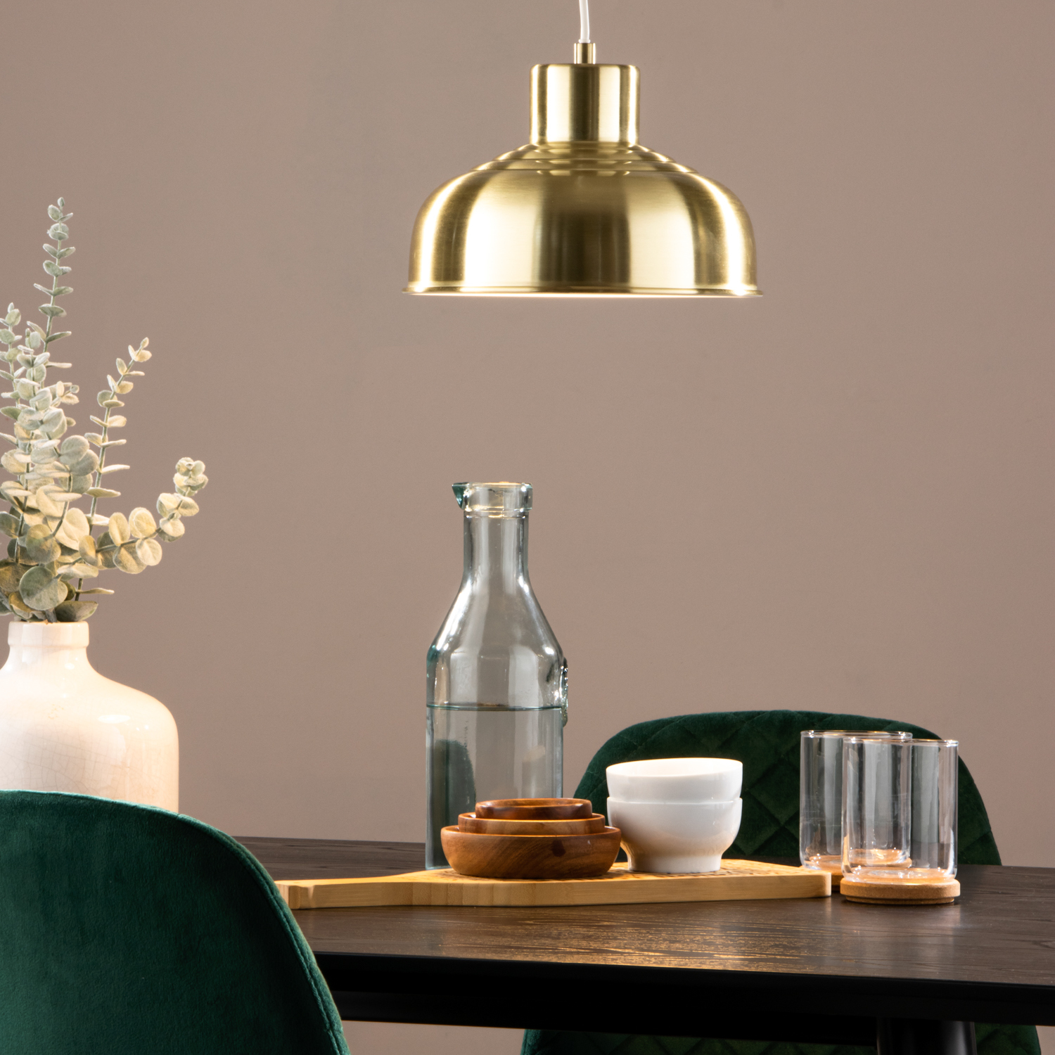 Diner Ceiling Pendant Light - Brass
