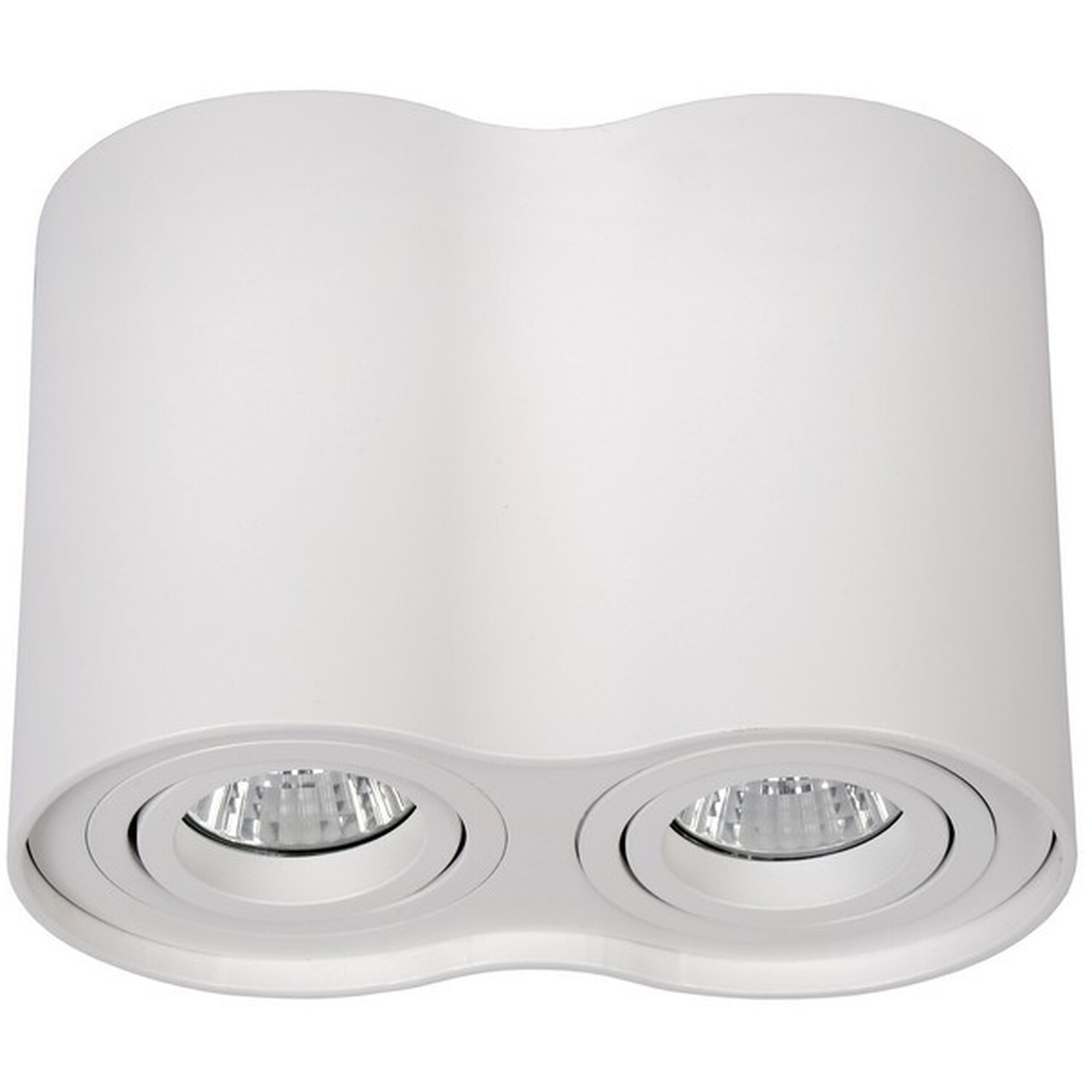 Tube Modern 2 Light Surface Mounted Ceiling Spotlight White - White