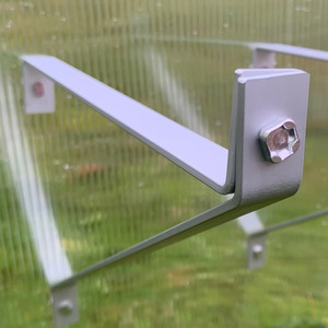 Silver / 1 Pair of Aluminium Greenhouse Shelving Brackets (27cm) shot 3844830