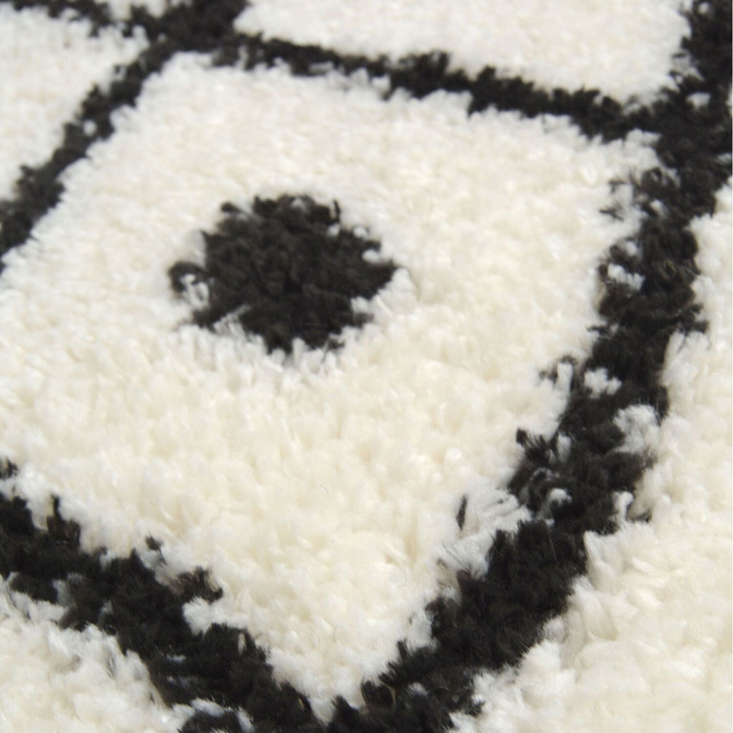 Monochrome Rug Pattern Nomadic Eye Catching Monochrome Shaggy Rug - Brae