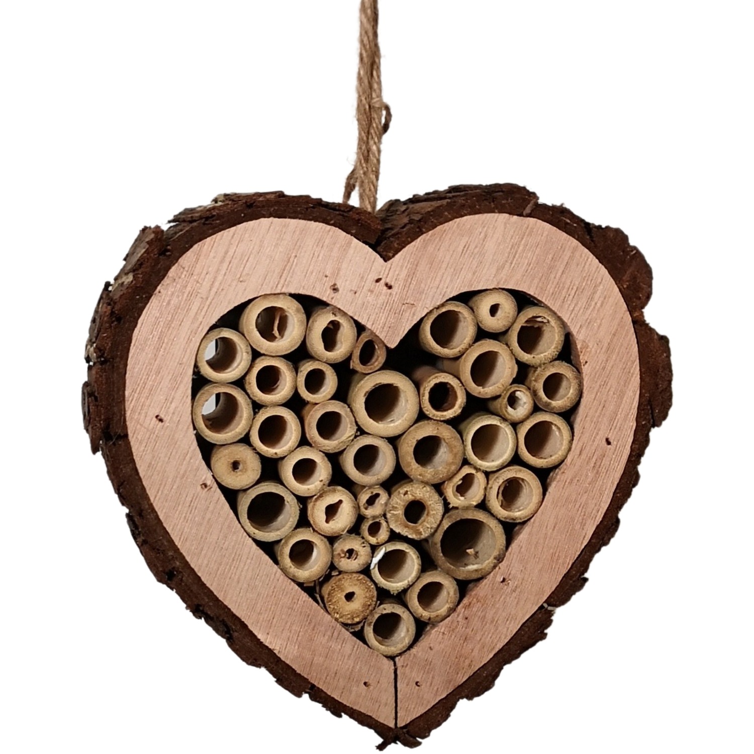 Image of Garden Wooden Bee Heart House -&hellip;