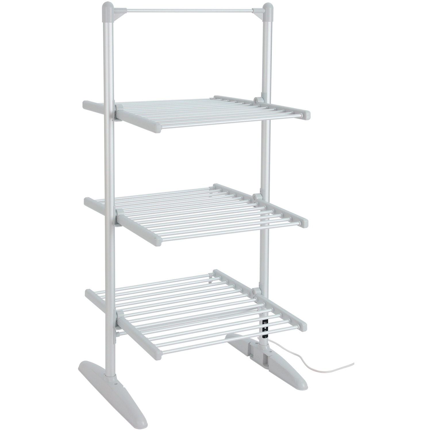Image of Igenix 3 Tier Heated Clothes Airer - Silver