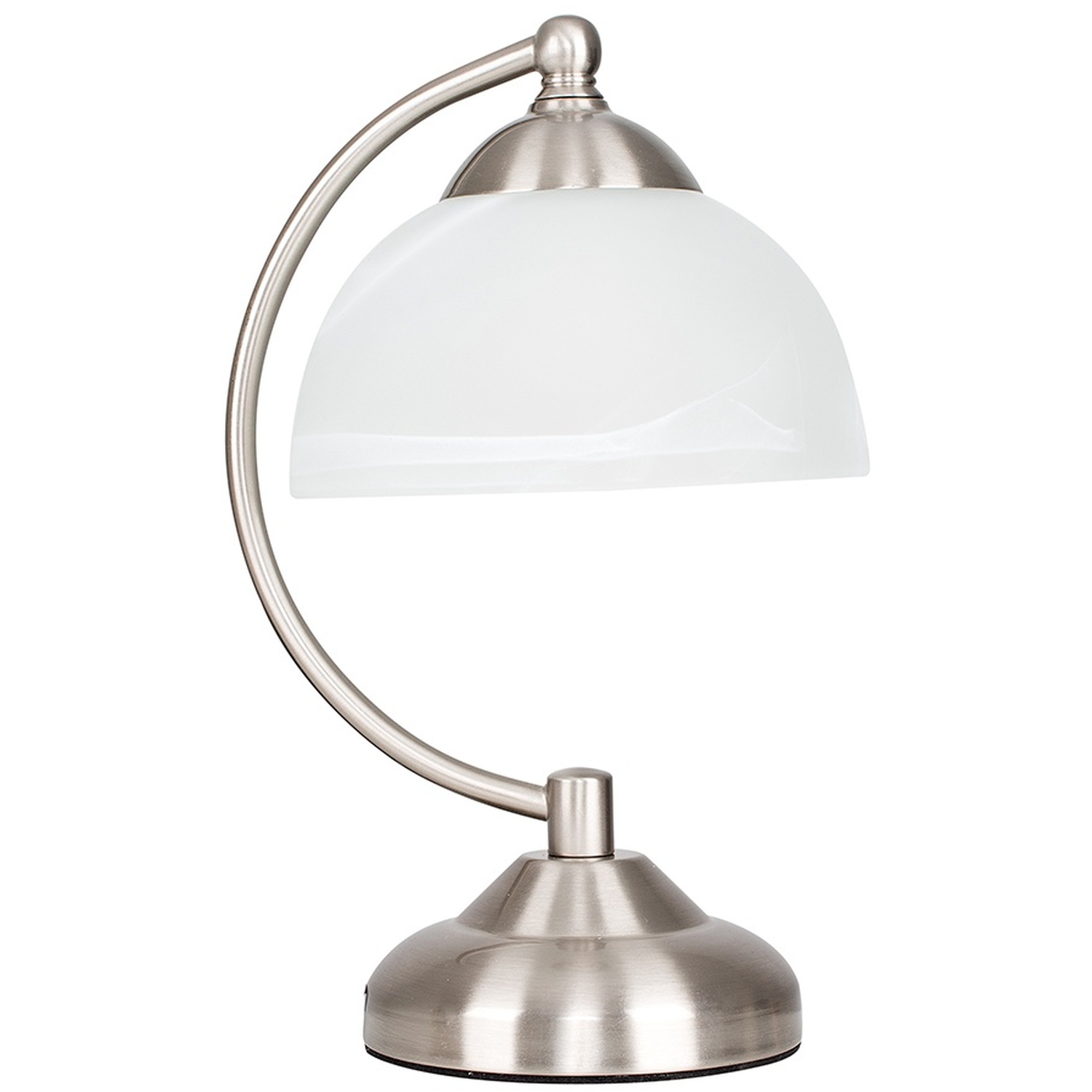 Stamford Curved Bedside Table Lamp - Brushed Chrome
